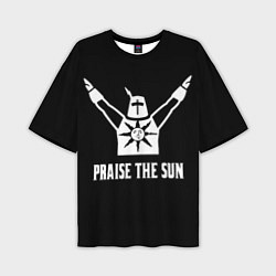 Мужская футболка оверсайз Dark souls praise the sun knight Heida