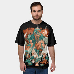 Футболка оверсайз мужская Knights dark souls, цвет: 3D-принт — фото 2