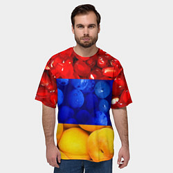 Футболка оверсайз мужская Флаг Армении, цвет: 3D-принт — фото 2