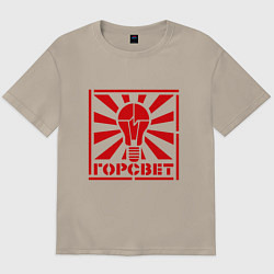 Футболка оверсайз мужская Горсвет, цвет: миндальный