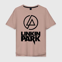 Футболка оверсайз мужская Linkin Park, цвет: пыльно-розовый