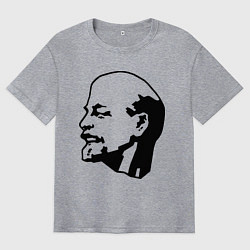 Мужская футболка оверсайз Ленин: скульптура