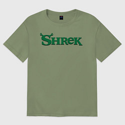 Футболка оверсайз мужская Shrek: Logo, цвет: авокадо