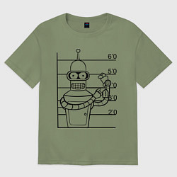 Футболка оверсайз мужская Bender Wanted, цвет: авокадо