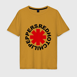 Футболка оверсайз мужская Red Hot Chili Peppers, цвет: горчичный