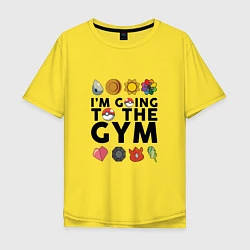 Футболка оверсайз мужская Pokemon Im going to the gym (black), цвет: желтый