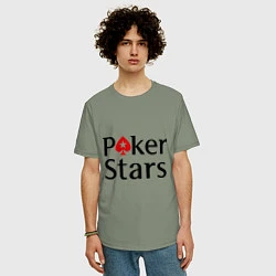 Футболка оверсайз мужская Poker Stars, цвет: авокадо — фото 2