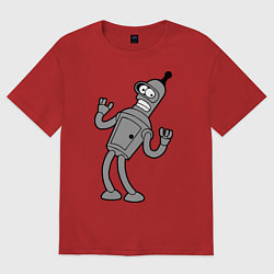 Футболка оверсайз мужская Bender Error, цвет: красный