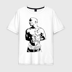 Футболка оверсайз мужская 2pac, цвет: белый