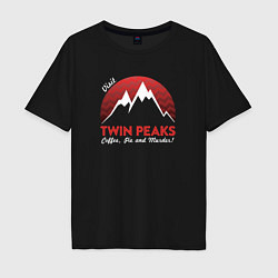 Футболка оверсайз мужская Twin Peaks: Pie & Murder, цвет: черный