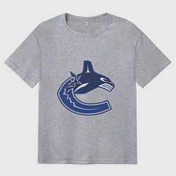 Футболка оверсайз мужская Vancouver Canucks, цвет: меланж
