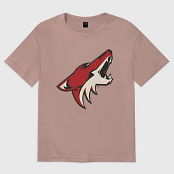 Футболка оверсайз мужская Phoenix Coyotes, цвет: пыльно-розовый