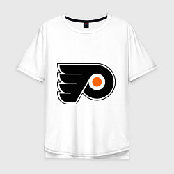 Футболка оверсайз мужская Philadelphia Flyers, цвет: белый