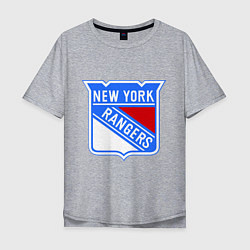 Футболка оверсайз мужская New York Rangers, цвет: меланж