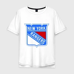 Футболка оверсайз мужская New York Rangers, цвет: белый