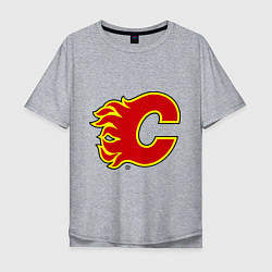 Футболка оверсайз мужская Calgary Flames, цвет: меланж