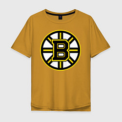 Футболка оверсайз мужская Boston Bruins, цвет: горчичный