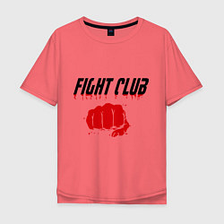 Футболка оверсайз мужская Fight Club, цвет: коралловый