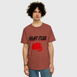 Футболка оверсайз мужская Fight Club, цвет: кирпичный — фото 2