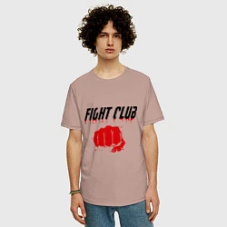 Футболка оверсайз мужская Fight Club, цвет: пыльно-розовый — фото 2