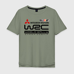 Футболка оверсайз мужская Mitsubishi wrc, цвет: авокадо