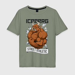 Футболка оверсайз мужская Iceberg: Street Athletic, цвет: авокадо