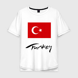 Футболка оверсайз мужская Turkey, цвет: белый