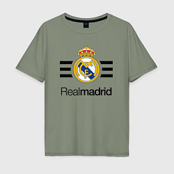 Футболка оверсайз мужская Real Madrid Lines, цвет: авокадо