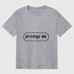 Футболка оверсайз мужская Prodigy лого с муравьем, цвет: меланж