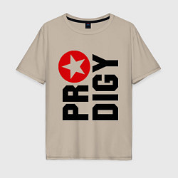 Футболка оверсайз мужская Prodigy Star, цвет: миндальный