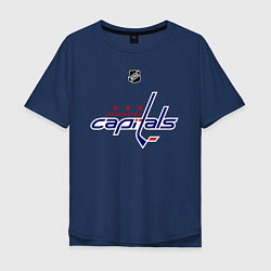 Футболка оверсайз мужская Washington Capitals: Ovechkin 8, цвет: тёмно-синий