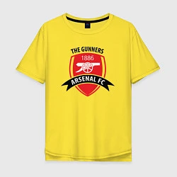 Футболка оверсайз мужская FC Arsenal: The Gunners, цвет: желтый