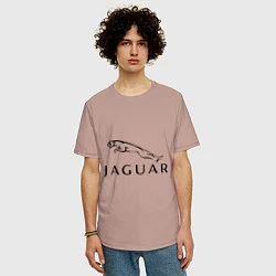 Футболка оверсайз мужская Jaguar, цвет: пыльно-розовый — фото 2