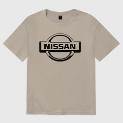 Футболка оверсайз мужская Nissan club, цвет: миндальный