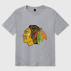 Футболка оверсайз мужская Chicago Blackhawks: Kane, цвет: меланж