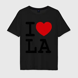 Футболка оверсайз мужская I love LA, цвет: черный