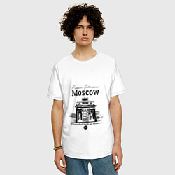 Футболка оверсайз мужская Triumphal Arch of Moscow, цвет: белый — фото 2