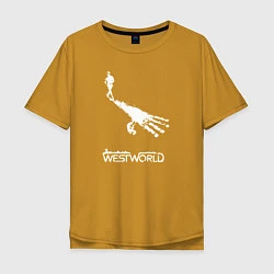 Футболка оверсайз мужская Westworld hand, цвет: горчичный