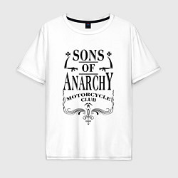 Футболка оверсайз мужская Anarchy Motorcycle Club, цвет: белый
