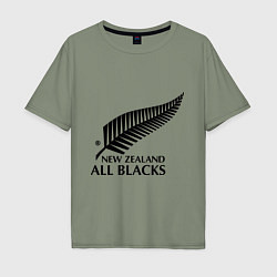 Футболка оверсайз мужская New Zeland: All blacks, цвет: авокадо