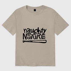 Футболка оверсайз мужская Naughty by nature, цвет: миндальный
