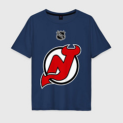 Футболка оверсайз мужская New Jersey Devils: Kovalchuk 17, цвет: тёмно-синий