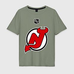 Футболка оверсайз мужская New Jersey Devils: Kovalchuk 17, цвет: авокадо
