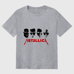 Мужская футболка оверсайз Metallica (Лица)