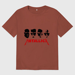 Мужская футболка оверсайз Metallica (Лица)