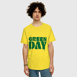 Футболка оверсайз мужская Green Day, цвет: желтый — фото 2