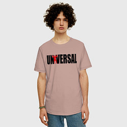 Футболка оверсайз мужская Universal bodybilding, цвет: пыльно-розовый — фото 2