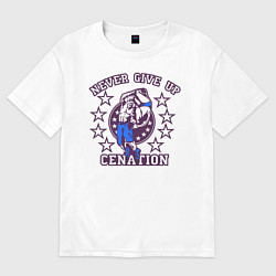 Футболка оверсайз мужская WWE Never Give Up, цвет: белый
