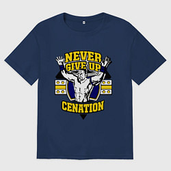Мужская футболка оверсайз Never Give Up: Cenation