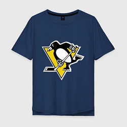 Футболка оверсайз мужская Pittsburgh Penguins, цвет: тёмно-синий